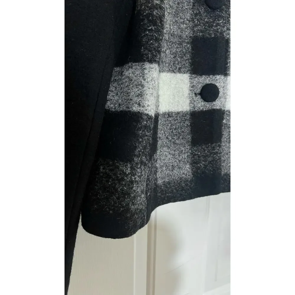 Vintage 90s Pendleton Ombre Plaid Wool Coat Dark Academia NWT L - Picture 12 of 14